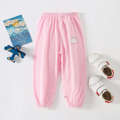 Toddler Solid Color Cartoon Printed Knit pants