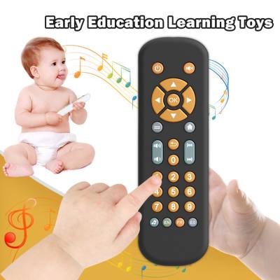 Simulación de TV infantil control remoto niños con música aprendizaje de inglés control remoto educación temprana juguetes cognitivos educativos