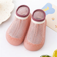 Einfarbige rutschfeste Socken für Kleinkinder  Rosa