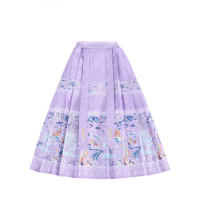 Girls' horse-faced skirt Chinese style cloud shoulder ancient style Tang suit Hanfu  Purple