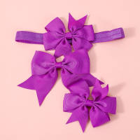 Toddler Girl 3-Piece Combination Gift Box Headwear  Purple