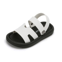 Soft-soled anti-slip children's fashionable Velcro beach shoes  White