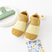 Zapatillas deportivas sin cordones con diseño de bloques de colores para niños pequeños  Amarillo