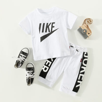 Toddler Boy Letter Graphic T-shirt & Shorts