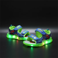 Sandalias infantiles con luz LED  Verde