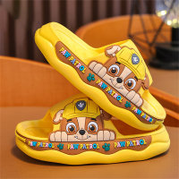 Children's dog pattern slippers  Yellow