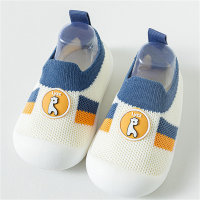 Baby striped color matching breathable socks shoes toddler shoes  Blue