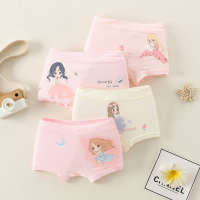 Toddler Girl Sweet Cotton Spandex Cartoon 4 Pieces Of Panties  Style 1