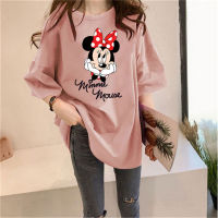 Teen girly cartoon Mickey multi-color T-shirt top  Pink
