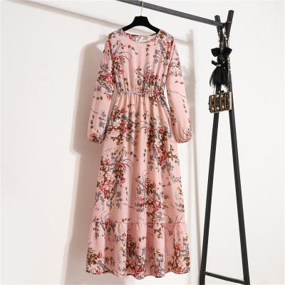 Women's floral chiffon maxi dress