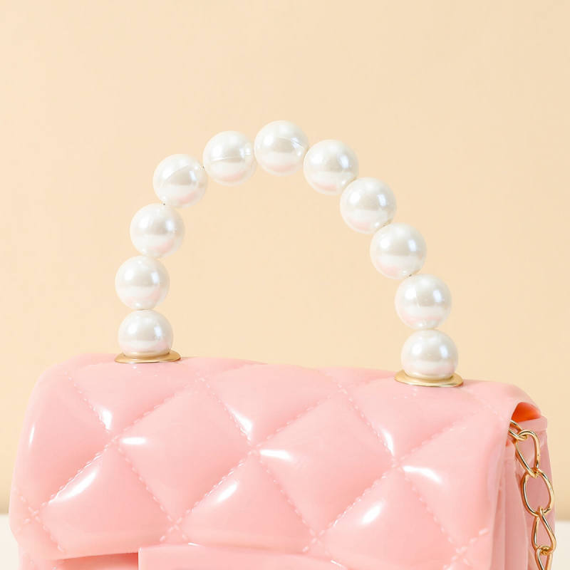 Destierro ornamento Armonía Bolso bandolera con decoración de perlas para niña pequeña