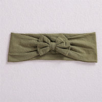 Children's Solid Color Bowknot Hairband  Deep Green