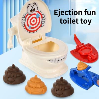 Brinquedo de jogo pai-filho de mesa de batalha de toalete duplo cocô