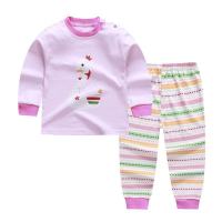 New cute cat girl long-sleeved home 2-piece set daily casual pajamas  Light Purple