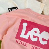 Camiseta de manga corta de algodón puro para niños, camisetas de verano para niños y niñas de talla pequeña y mediana  Rosado