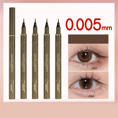 MK eyeliner liquid pen cotton head, fast drying, waterproof, non smudging, durable color eyeliner pen, student's very fine