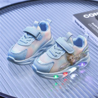 Niedliche LED-Licht-Flyknit-Sneaker im Prinzessinnen-Stil für Kleinkinder  Blau