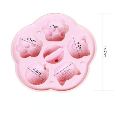 Food grade silicone steamed cake cartoon baby food mold can be steamed and cooked high temperature resistant rice cake bowl cake mold