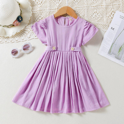 Toddler Girl Eleguard Solid Color A Line Dress