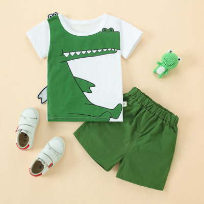 Toddler Boy Dinosaur Print T-shirt & Shorts