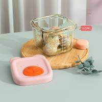 Ciotola per crema pasticcera in vetro con uova per bambini. Ciotola per alimenti per bambini  Multicolore