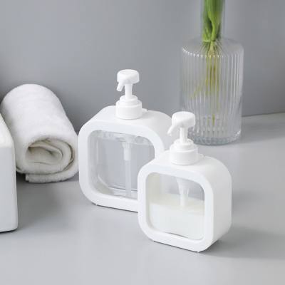 Large-capacity push-type bottle for shampoo, hand soap, shower gel, dish soap, laundry detergent, lotion, empty bottle