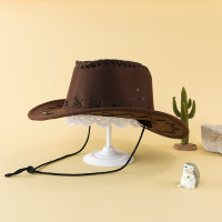 Sombrero vaquero de ante para niños  marrón