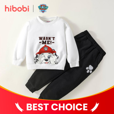 Patrulha Canina × suéter e calça de desenho animado de hibobi com estampa de animal