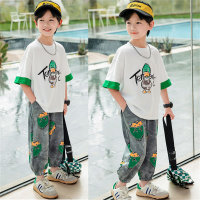 Boys suits summer middle and large children's clothes handsome boys sports  White