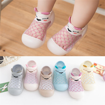 Calcetines de malla transpirables con patrón de animales para niños Zapatos para niños pequeños