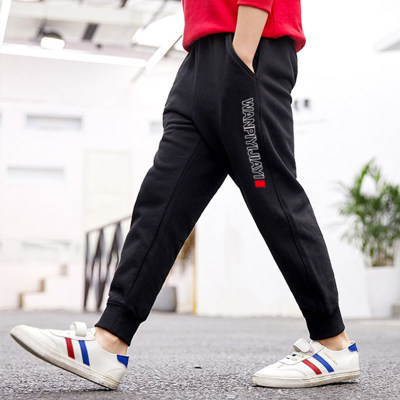 Kid Casual Letter Printed Trousers