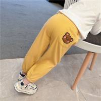 2022 new children's pants, thin trousers for baby girls, outer wear children's pants, boys and girls sports pants, spring and autumn  Yellow