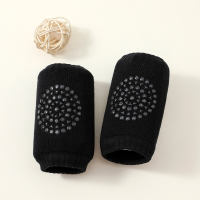 Solid Color Knitted Knee Pads  Black