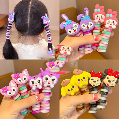 Children's hair safe cartoon Mickey pattern winding hair rope