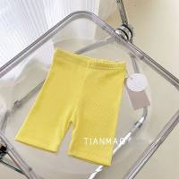 Girls' five-point pants, baby shorts, shark pants, candy-colored baby men's and women's butt pants, summer clothes, new Korean children's clothing  Yellow