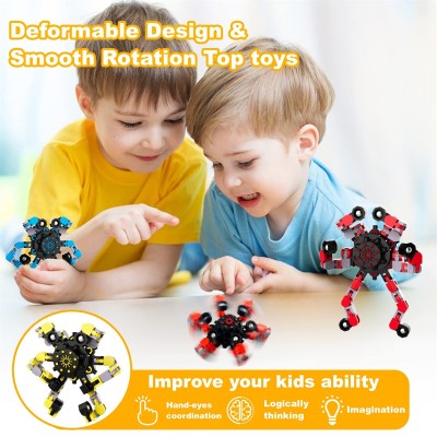 Decompression Toys Fidget Spinner Transformable Rotary Robot