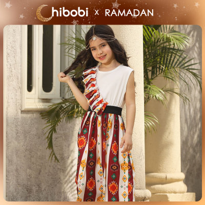فستان بنقشة رمضان للفتيات