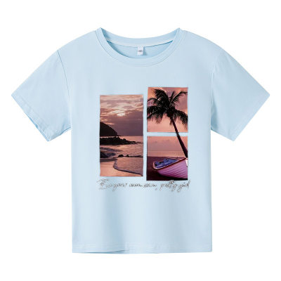 Camiseta casual holgada de nueva moda para niños de verano