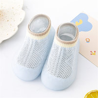 Calcetines antideslizantes de color sólido para niños pequeños  Azul