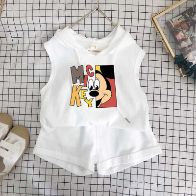 Summer new Korean style children's clothing for boys and girls vest shorts suit baby baby children summer fashion two-piece set