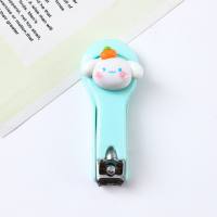 Cartoon cute nail clippers single pack creative portable folding nail clippers  Multicolor
