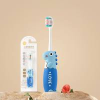 Cartoon children's toothbrush super soft silicone toothbrush that does not hurt the gums  Blue