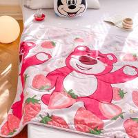 Erdbeerbär Hautfreundliche, kühlende Sommerdecke Kinderklimadecke Cartoon Maschinenwaschbare, kühlende Sommerdecke  Mehrfarbig