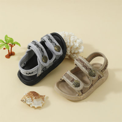 Toddler Solid Color Open Toed Velcro Sandals