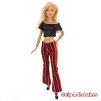 30cm barbie vestir roupas moda terno rua tiro vestido calças casuais terno  Multicolorido