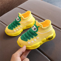 Children's Breathable Caterpillar Sports Shoes  Yellow