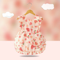 Eating baby girl overalls waterproof and anti-dirty spring and autumn baby bib clothes new summer thin girl children's apron  Pink