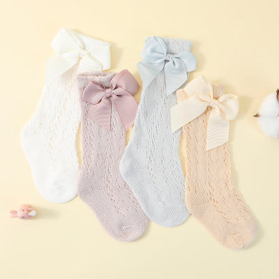 Baby Mesh Bow Decoration Knee-High Stockings