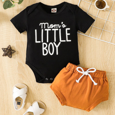 Summer Infant and Child Harness Suit 2023 New Boy Triangle Bag Short Sleeve Shorts Two-piece Set Cross-Border Foreign Trade