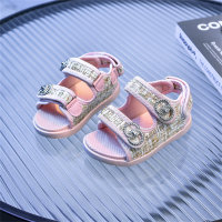 Soft sole anti-slip open toe children's sports beach shoes  Pink